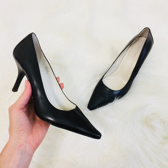 Calvin Klein Shoes - Calvin Klein Deep Brown Black Classic Staple Heels